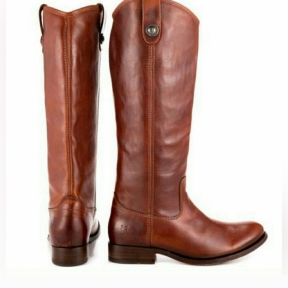 Frye Melissa Button 2 Brown Leather Riding Boots 8.5 - Picture 5 of 5